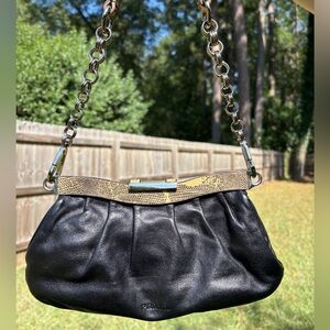 Vintage Prada Black Vitello Skipper chain bag